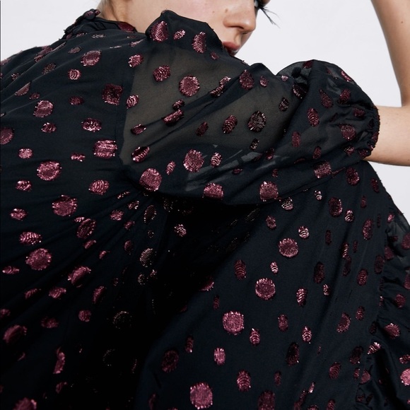 ZARA Voluminous Midi Dress - Picture 4 of 5